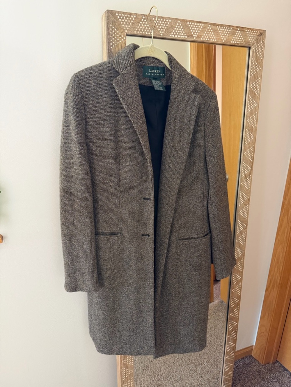 Vintage Lauren Ralph Lauren Women’s Brown Wool  long blazer